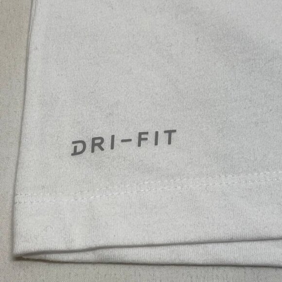 NIKE Dri-Fit Tee Men's Large White Standard Fit Just Do It Logo Short Sleeve NWT - Picture 10 of 12